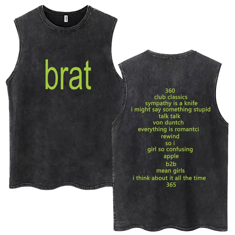 brat vintage unisex tank top