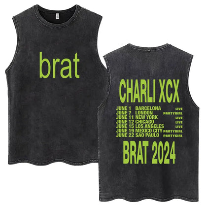 brat vintage unisex tank top