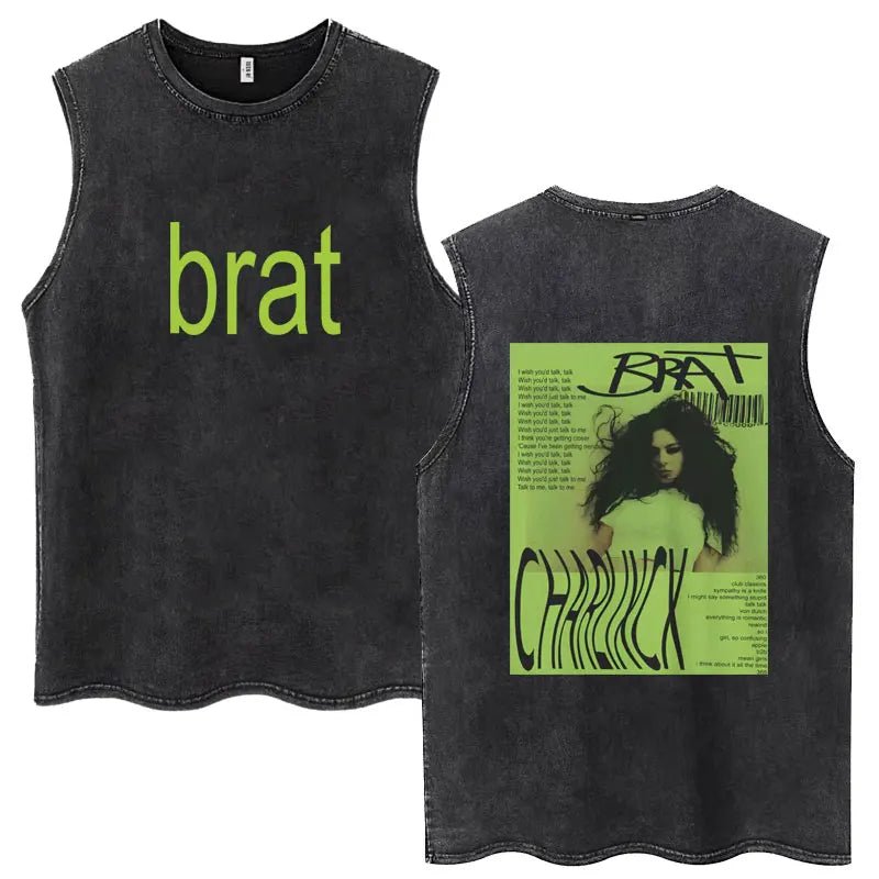 brat vintage unisex tank top